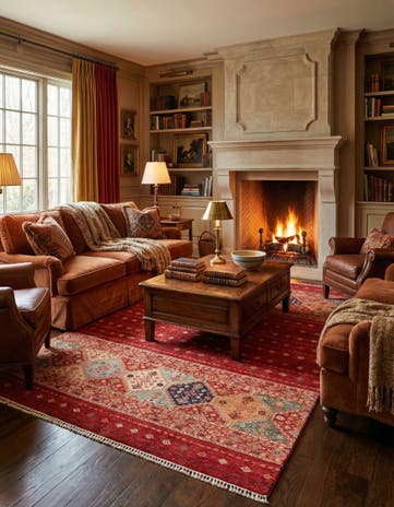 6' 6 x 9' 8 Hand Knotted Ariana Ziegler Rug