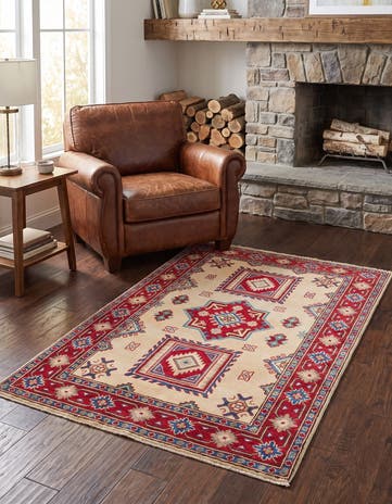 3' 3 x 4' 10 Hand Knotted Kazak Rug
