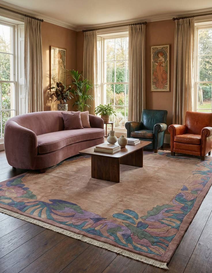 Detail image of 8' 2 x 9' 10  Hand Knotted Tibet Wool Rug