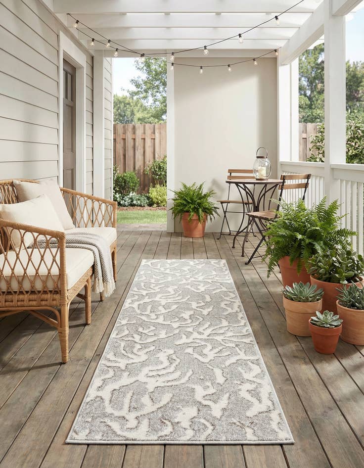 Detail image of 2' x 6'  Washable Sabrina Soto Indoor / Outdoor Runner Rug