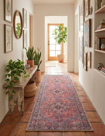 2' x 5' Washable Timeless Runner Rug