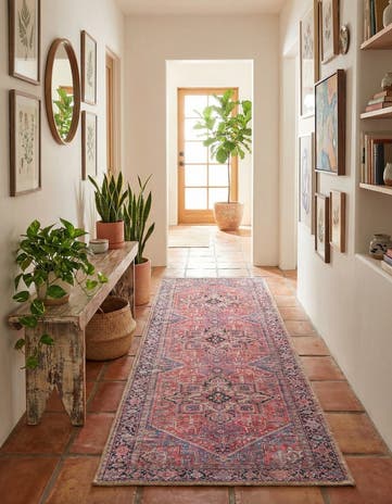 2' x 5' Washable Timeless Runner Rug