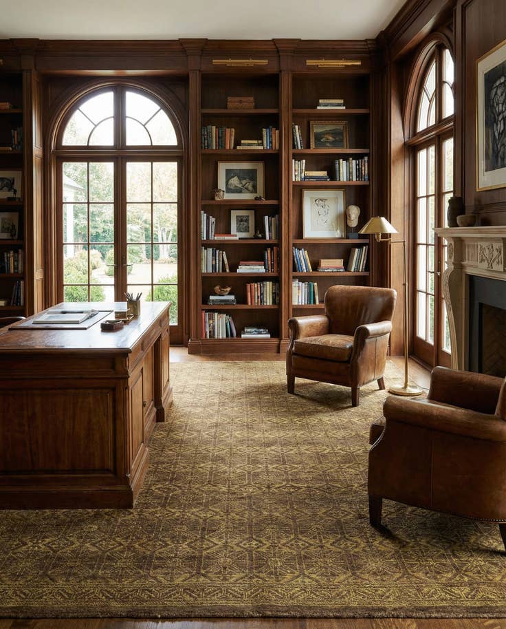 Detail image of 8' 6 x 10' 9 Kamla Wool Rug