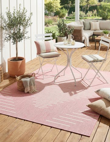 7' x 7' Easy-Clean Modern Indoor / Outdoor Square Rug
