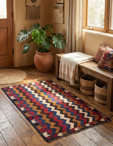2' 10 x 4' 6 Hand Knotted Balouch Persian Wool Rug