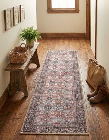 2' x 6' 1 Washable Timeless Runner Rug