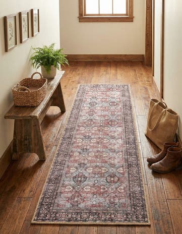 2' x 6' 1 Washable Timeless Runner Rug