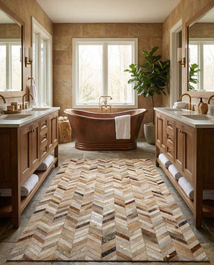 5' 1 x 8' 1 Cowhide - Patchwork Rug