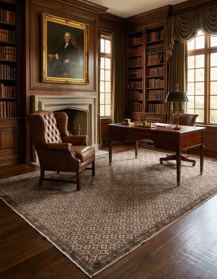 Detail image of 7' 8 x 10' 10 Birjend Wool Rug