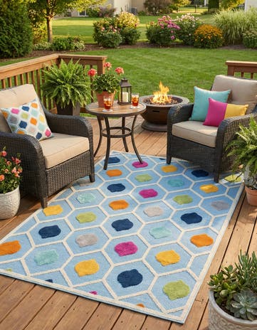 5' 3 x 8' Easy-Clean Aruba Indoor / Outdoor Rug