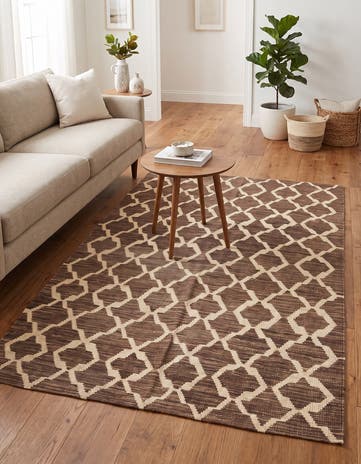 4' 2 x 6' 1 Hand Woven Kilim Modern Wool Rug