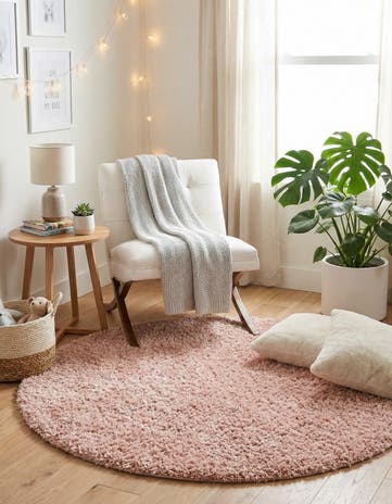 6' x 6' Zermatt Shag Round Rug