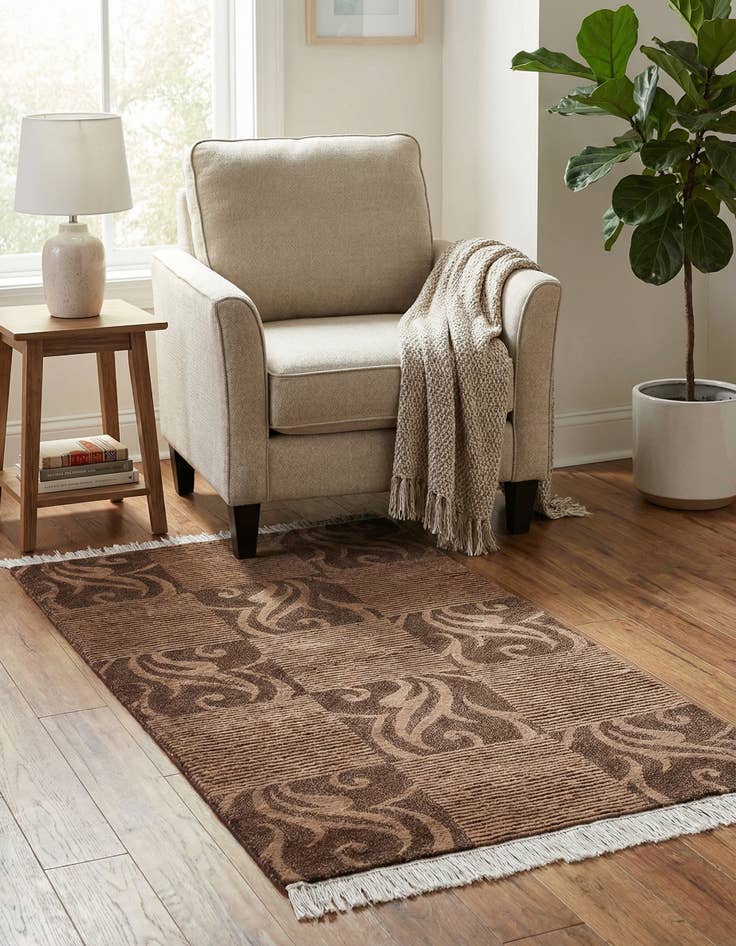 Detail image of 2' 7 x 5' 1  Hand Knotted Darya Wool Rug