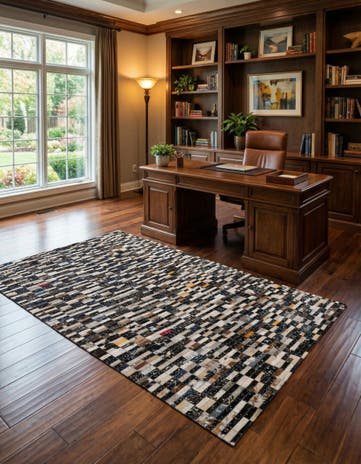 5' 1 x 8' Cowhide - Patchwork Rug