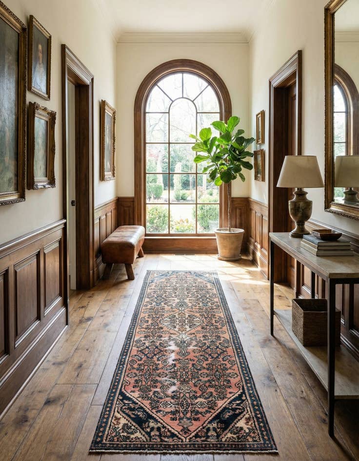 Detail image of  2' 8 x 9' 6  Hand Knotted Ultra Vintage Persian Wool Runner Rug