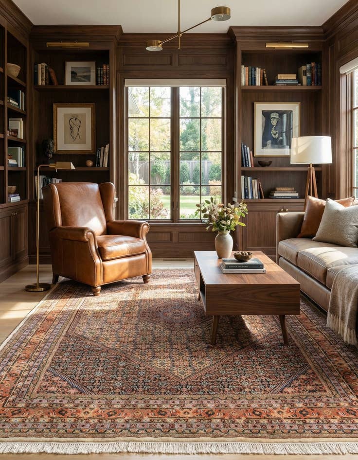 Detail image of 8' 2 x 11' 5  Hand Knotted Mir Wool Rug