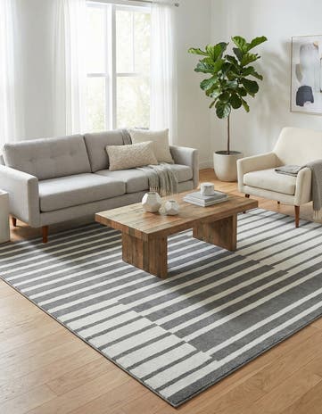 Gray Oslo Square Rug