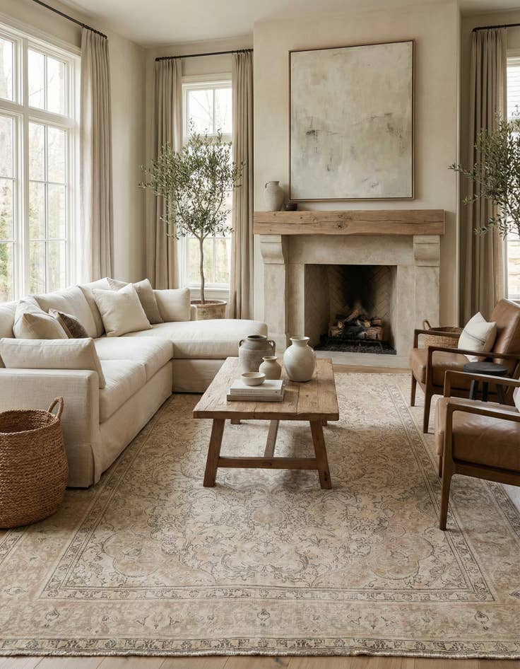 Detail image of  8' x 11' 2  Hand Knotted Ultra Vintage Persian Wool Rug