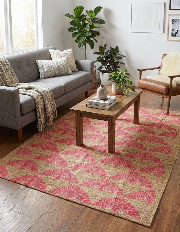 Detail image of 4' 8 x 6' 1  Hand Woven Kilim Modern Wool Rug