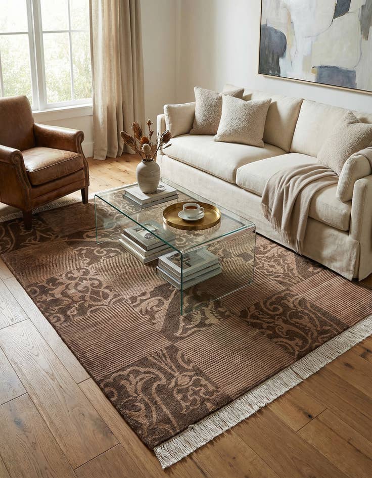 Detail image of 5' 1 x 6' 9  Hand Knotted Darya Wool Rug