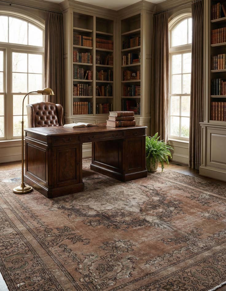 Detail image of 6' 9 x 10' 9 Vintage Wool Rug