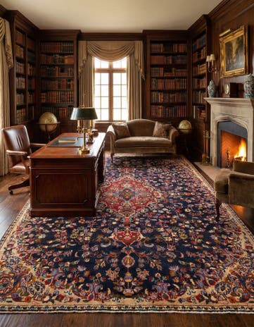 6' 11 x 10' Hamedan Wool Rug