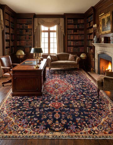 6' 11 x 10' Hamedan Wool Rug