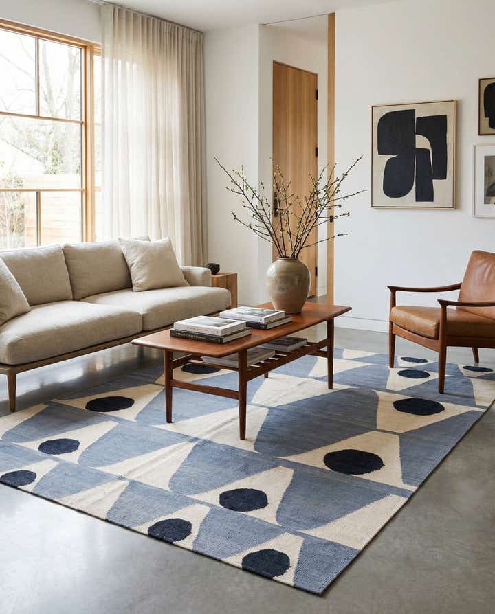 5' 11 x 7' 6 Hand Woven Kilim Modern Wool Rug