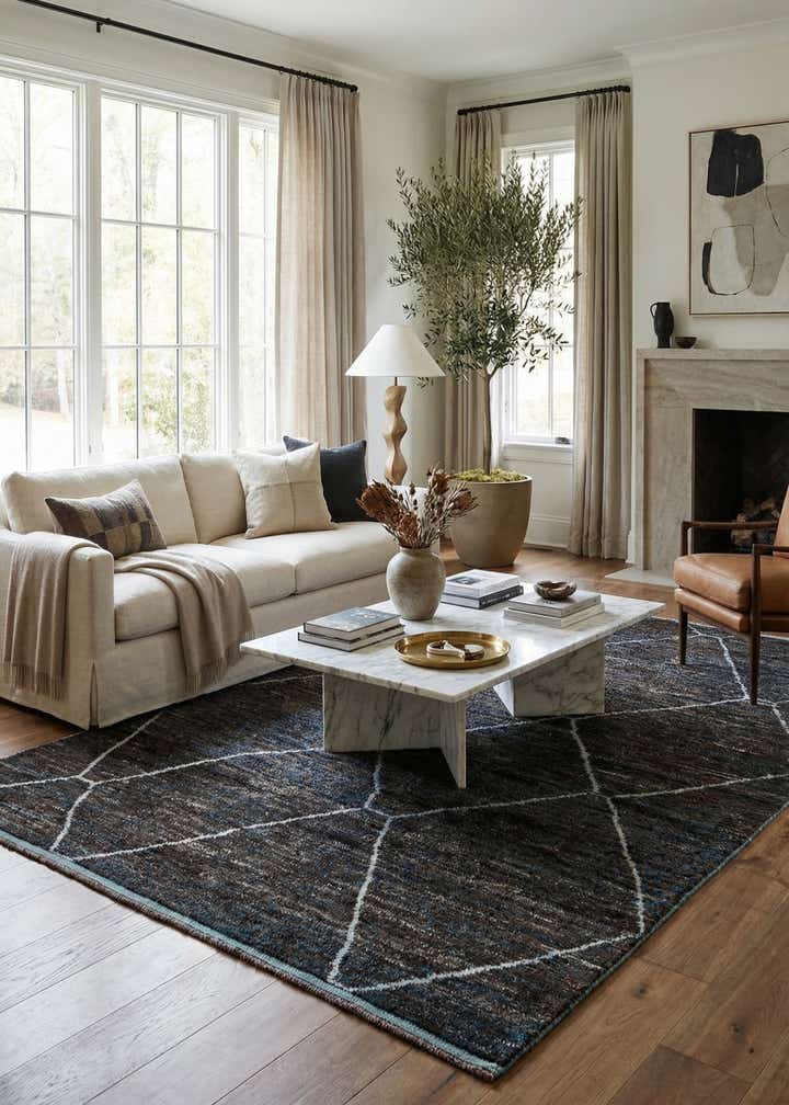 8' 8 x 13' 2 Hand Knotted Moroccan Wool Rug