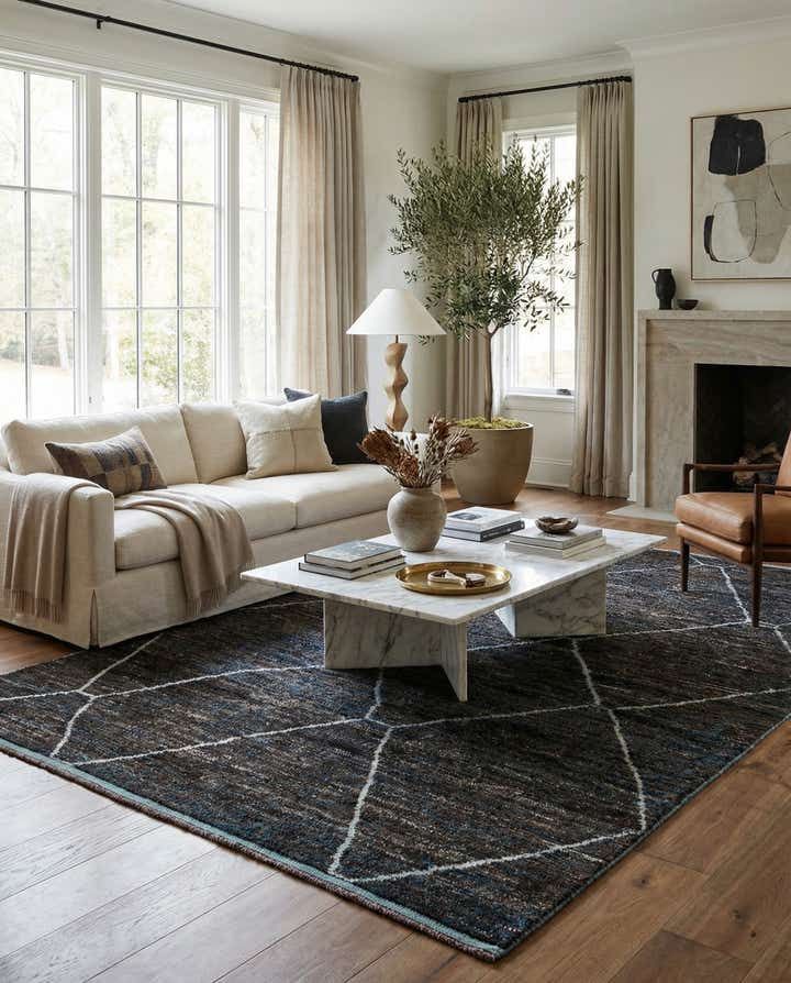 8' 8 x 13' 2 Hand Knotted Moroccan Wool Rug