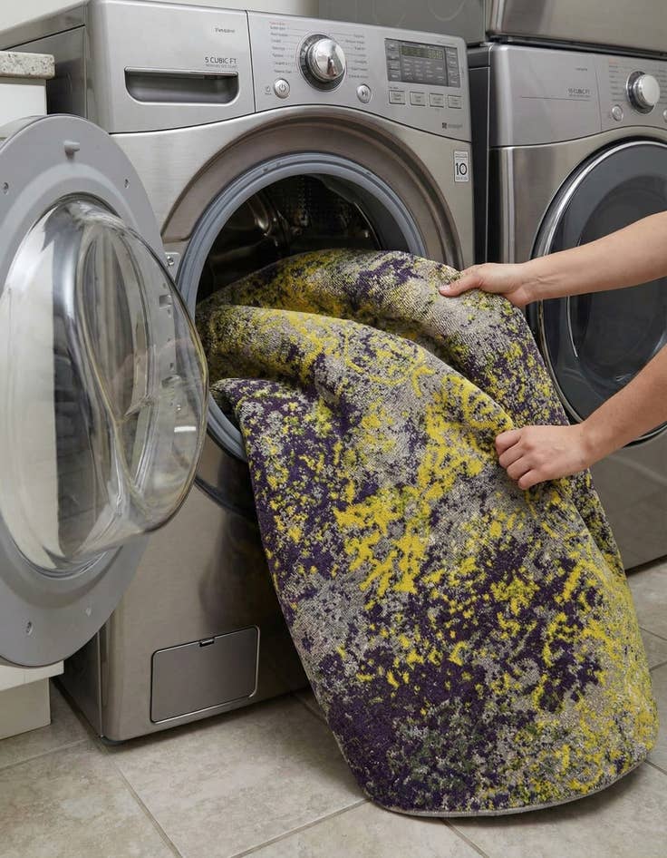 Detail image of  8' x 8'  Washable Hyacinth Round Rug