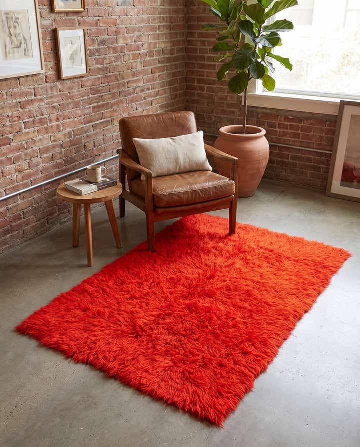 4' 4 x 6' 5 Hand Knotted Moroccan Wool Rug