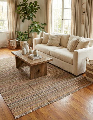 6' 6 x 9' 6 Hand Woven Kilim Modern Wool Rug