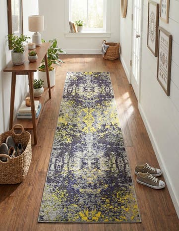 Washable Hyacinth Runner Rug