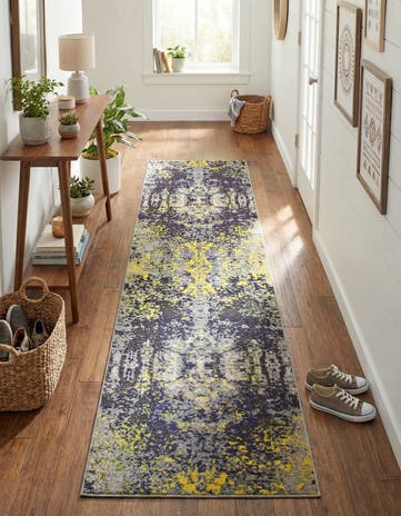 Washable Hyacinth Runner Rug
