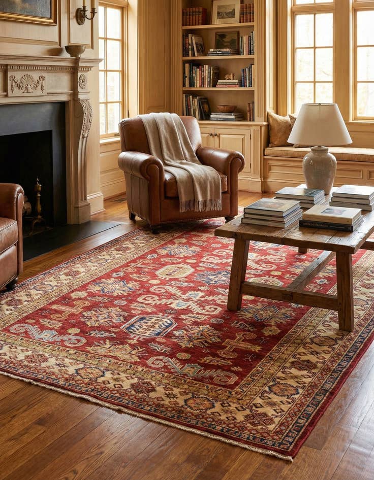 Detail image of 5' 7 x 7' 11  Hand Knotted Kazak Oriental Rug