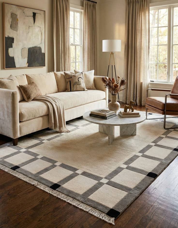 Detail image of 5' 7 x 7' 11  Hand Knotted Darya Wool Rug