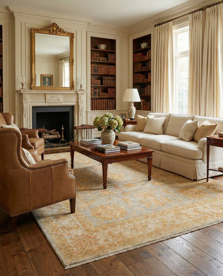 Detail image of 6' 8 x 8' 1 Ziegler Wool Rug