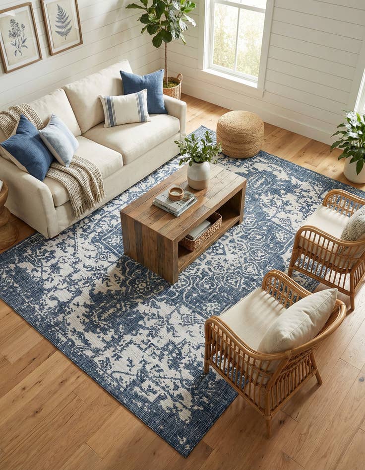 Detail image of 9' x 12' Easy-Clean Jill Zarin Dubai Indoor / Outdoor Rug