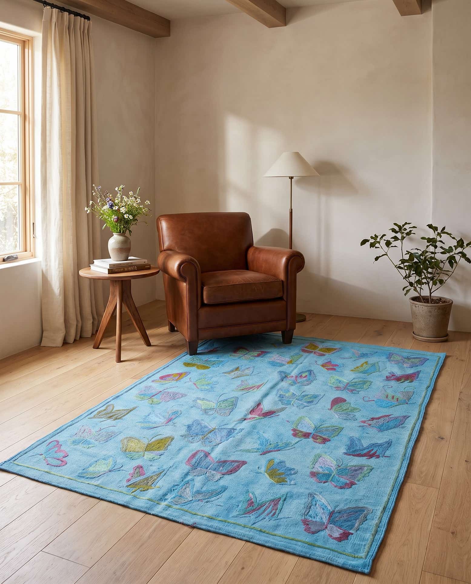 130cm x 175cm Handgewebt Kilim Suzani Wolle Teppich