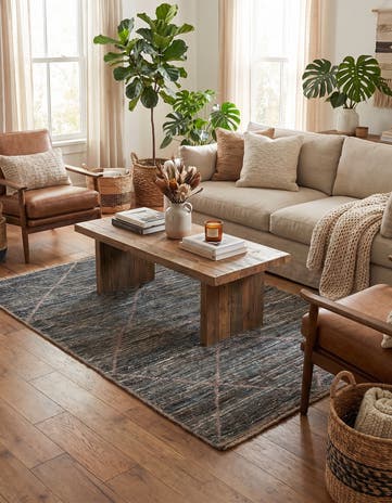 4' x 6' 3 Hand Knotted Moroccan Wool Rug