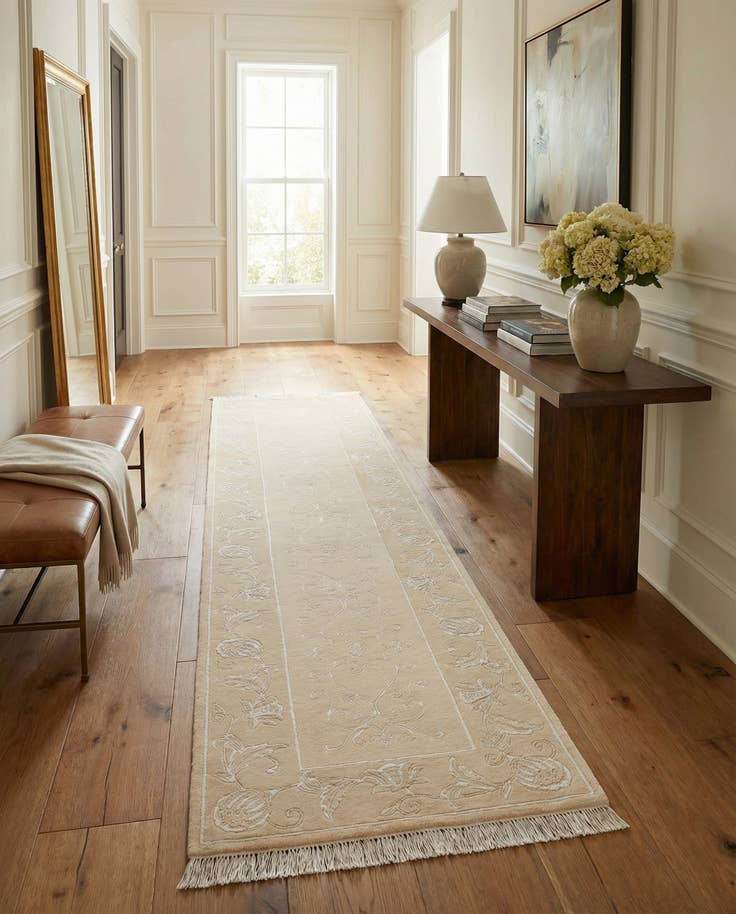 Detail image of 3' 1 x 13' 3 Hand Knotted Darya Wool Runner Rug