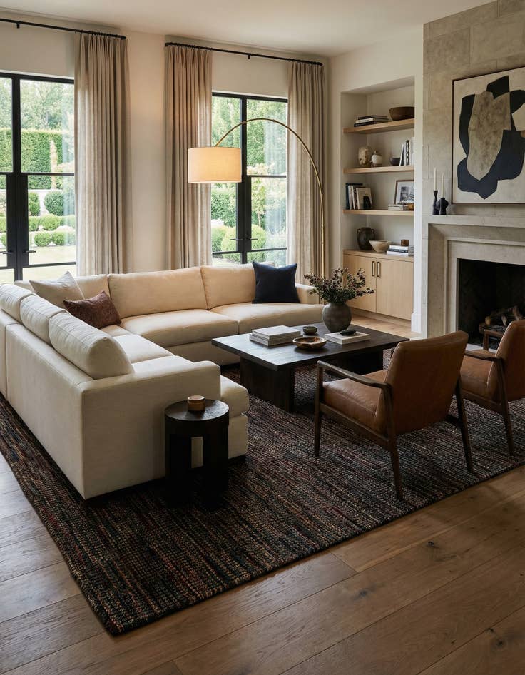 Detail image of 5' 8 x 8' 1  Hand Knotted Darya Wool Rug