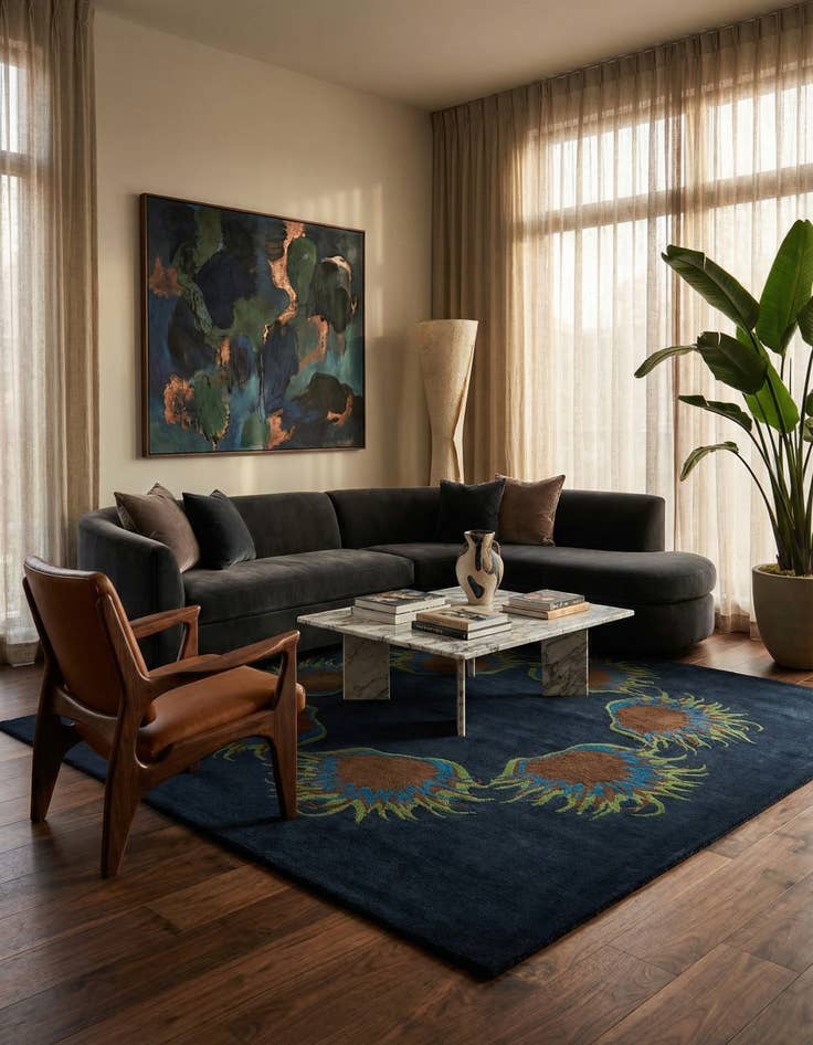 Detail image of 7' 7 x 7' 7 Luna Square Rug