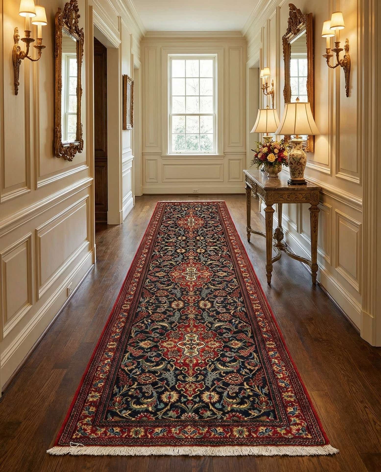 2' 7 x 13' 3 Hand Knotted Qom Persian Runner Rug