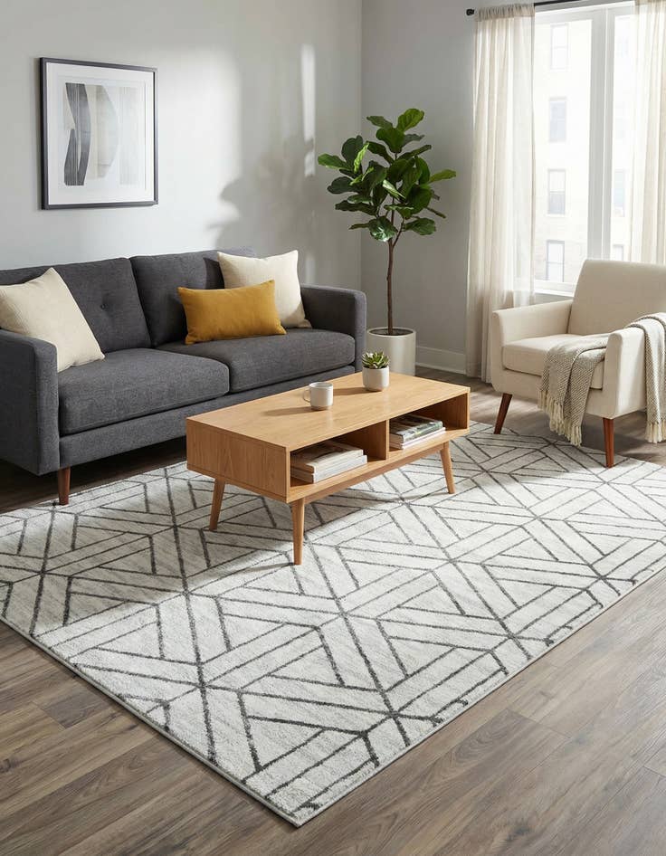 Detail image of  5' 3 x 7' Lattice Trellis Rug