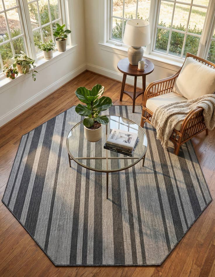 Detail image of 7' 3 x 7' 3 Gemstone Octagon Rug