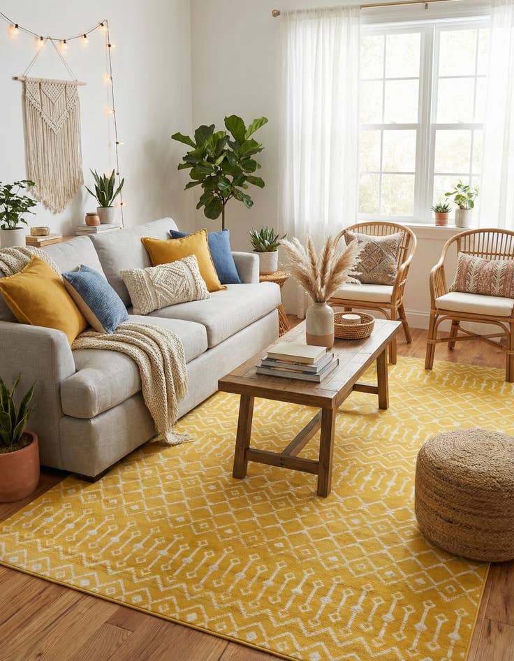 Detail image of 7' 10 x 11' Kasbah Trellis Rug