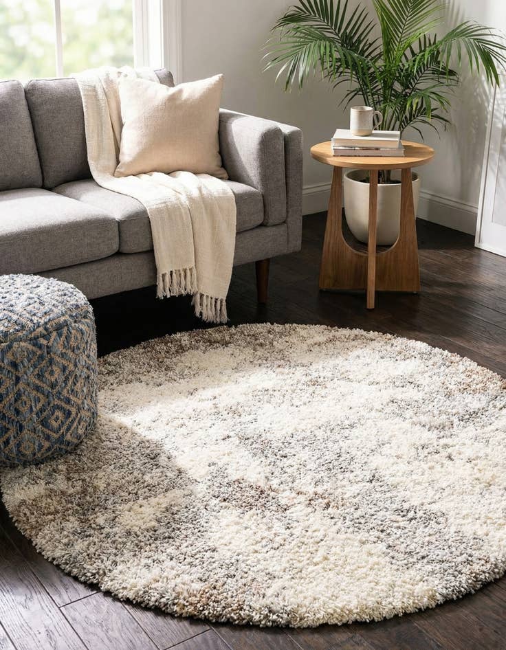 Detail image of  3' 3 x 3' 3 Soft Touch Shag Round Rug