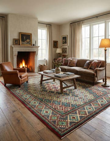 8' x 11' 9 Hand Knotted Kazak Rug